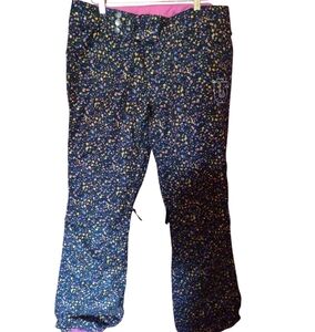 Burton Black Multicolor Cool Flavors DryRide Snowboard Ski Pants Women Medium
